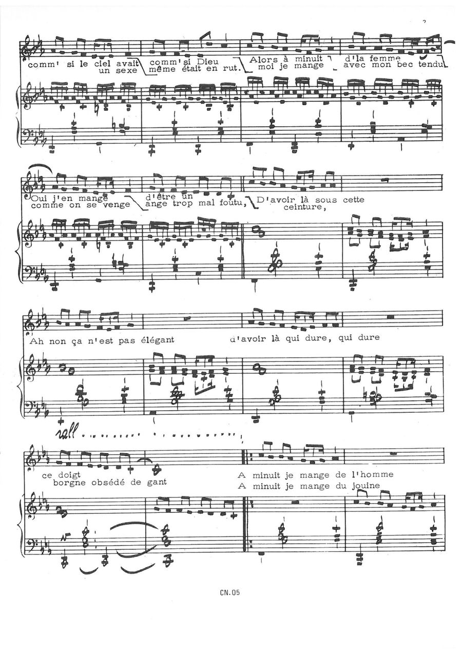 Rue Saint Denis Rue Saint Denis Piano, Vocal scores gallery preview page 2