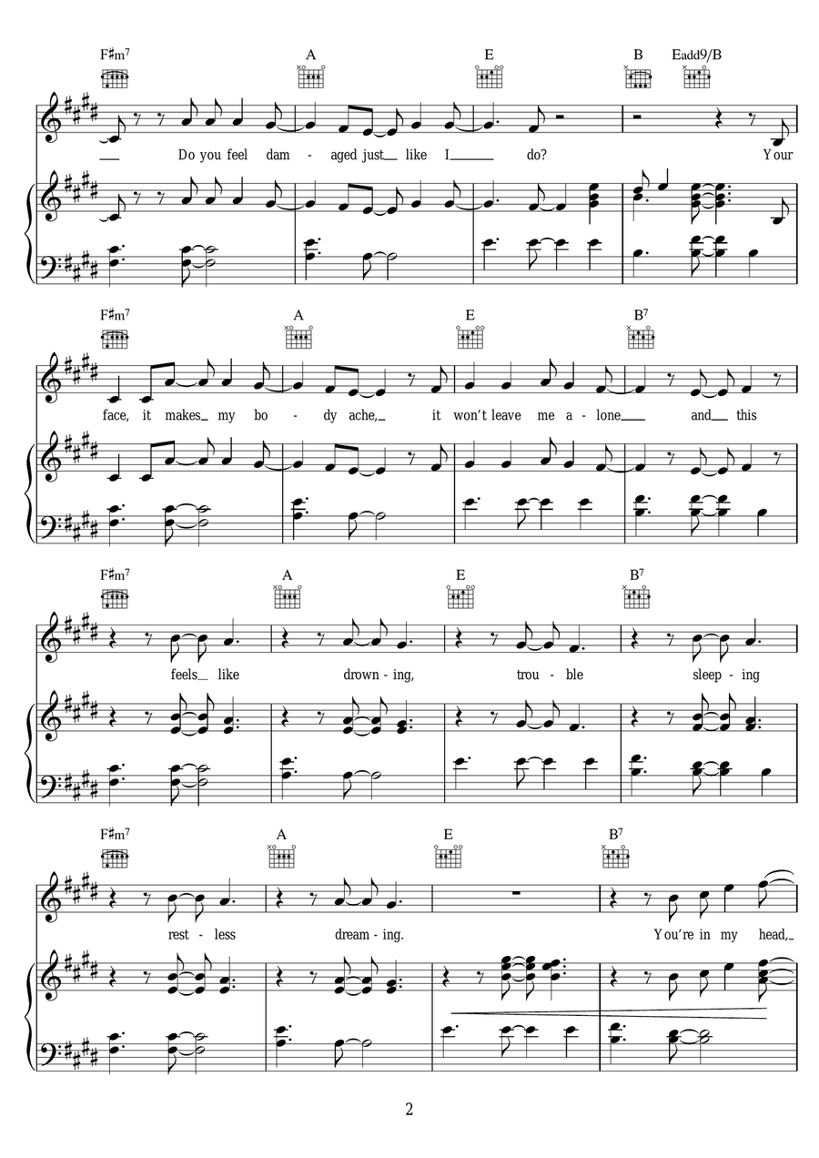 Always Always Piano, Vocal scores gallery preview page 2