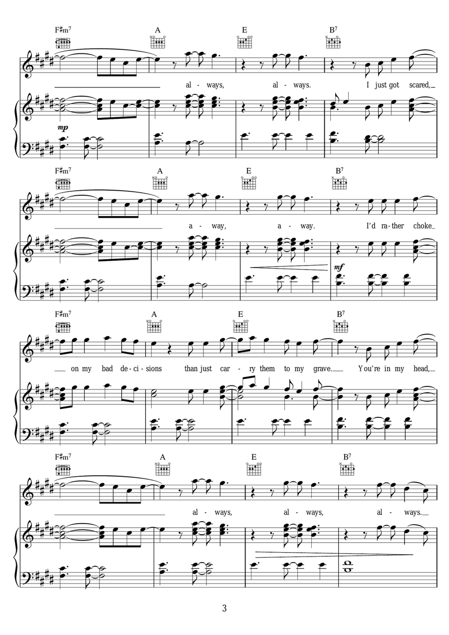 Always Always Piano, Vocal scores gallery preview page 3