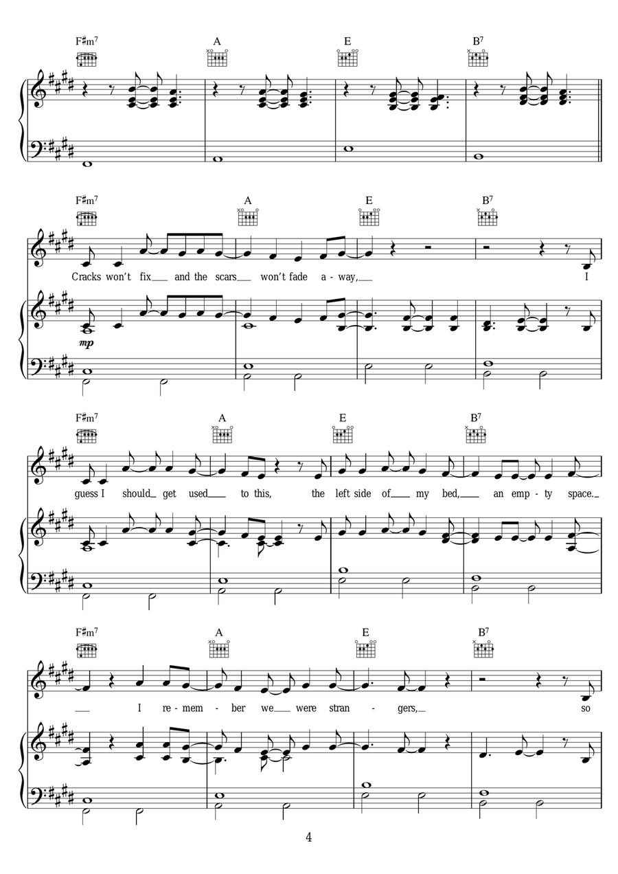 Always Always Piano, Vocal scores gallery preview page 4