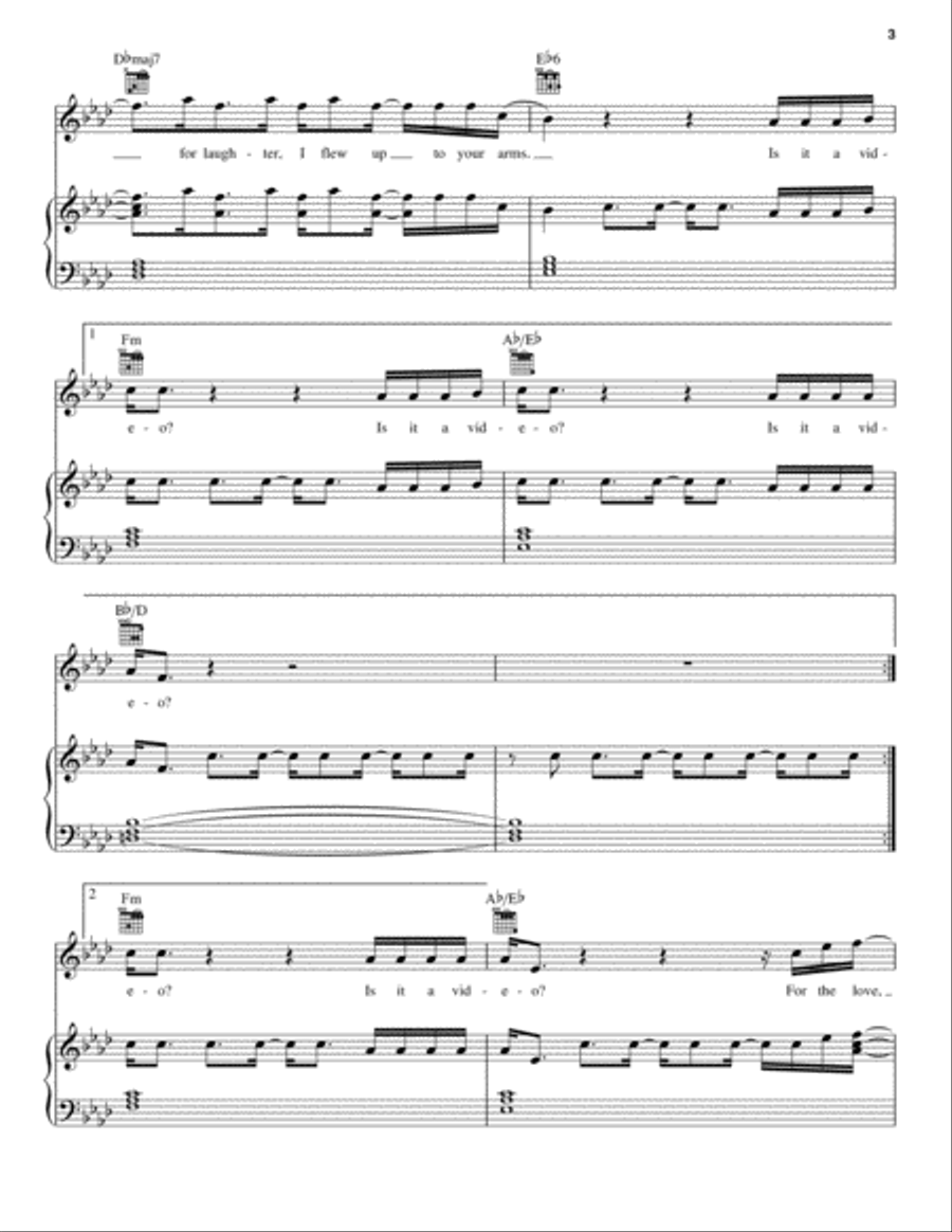 Visions Of Gideon Piano, Vocal, Guitar scores gallery preview page 3