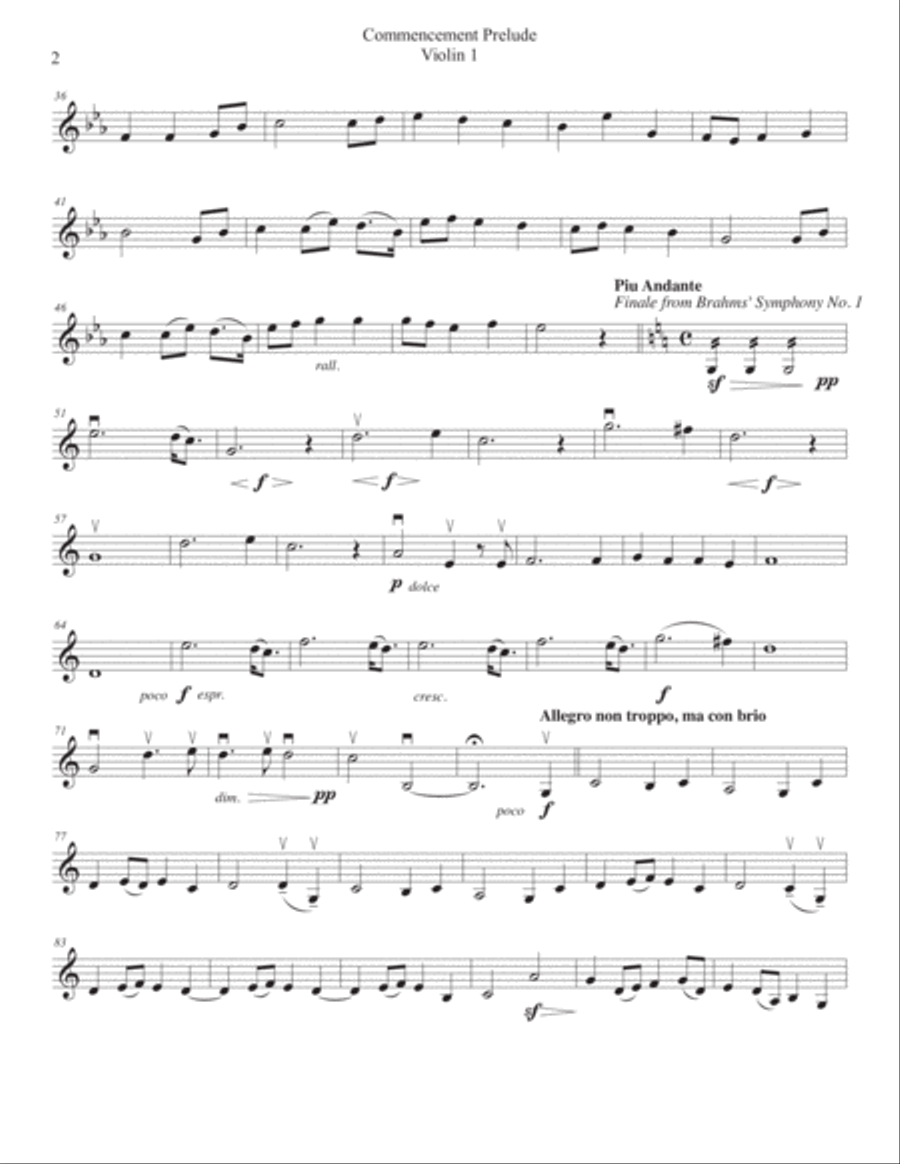 Commencement Prelude String Orchestra scores gallery preview page 2