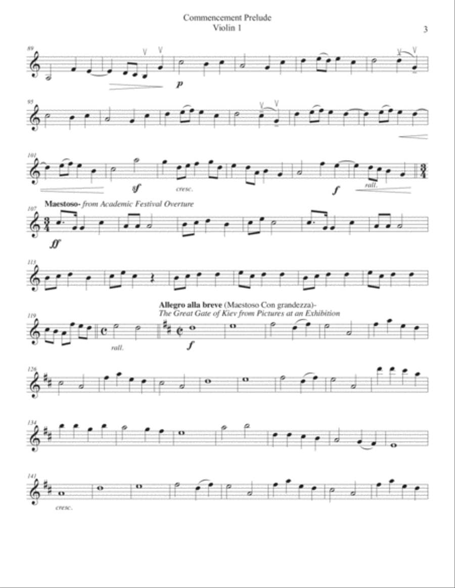 Commencement Prelude String Orchestra scores gallery preview page 3