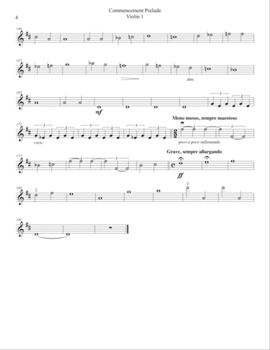 Commencement Prelude String Orchestra scores gallery preview page 4