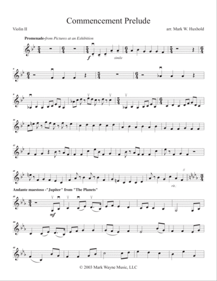 Commencement Prelude String Orchestra scores gallery preview page 5