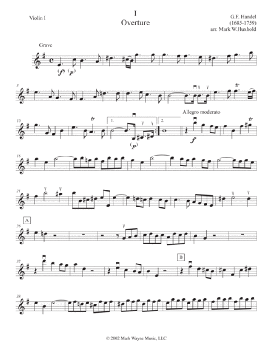 Messiah: Overture & Pifa (pastorale) String Orchestra scores gallery preview page 1
