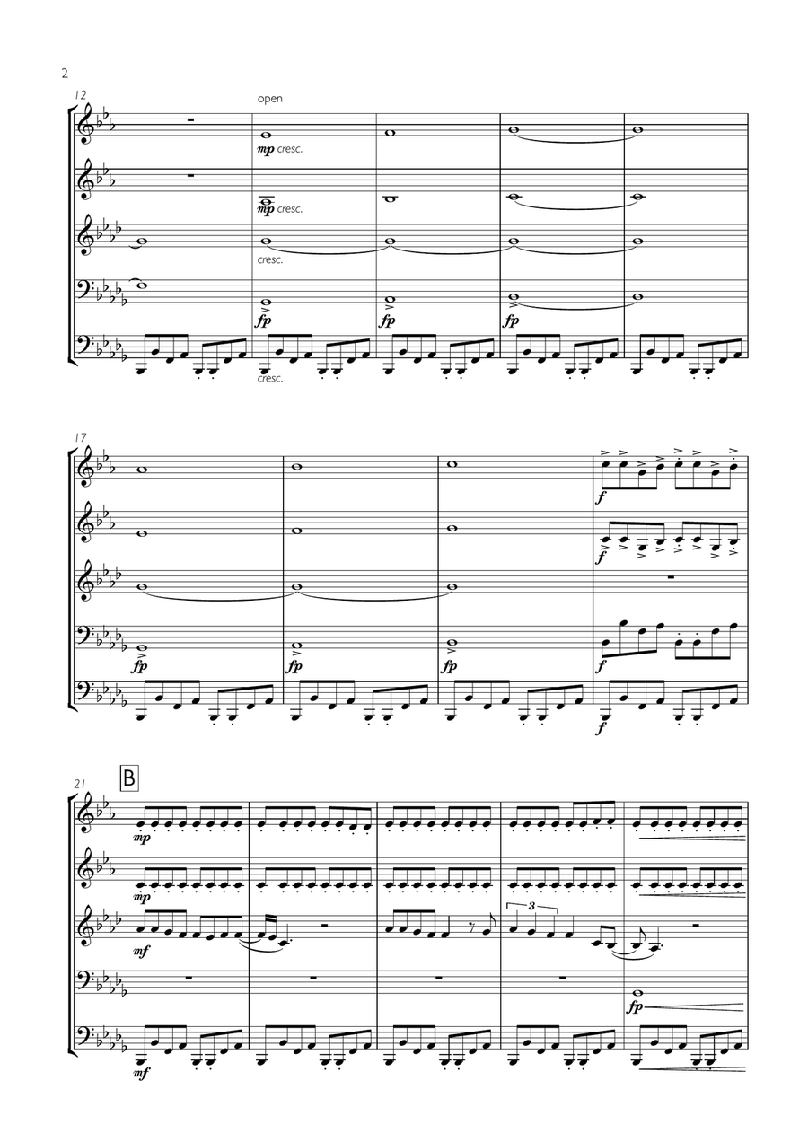 Livin' On A Prayer Brass Ensemble scores gallery preview page 2