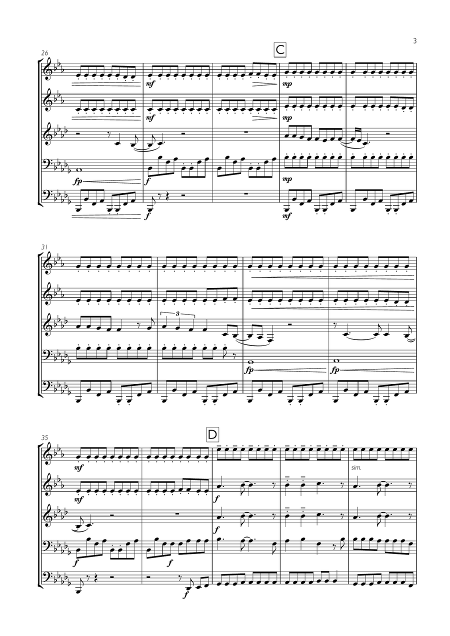 Livin' On A Prayer Brass Ensemble scores gallery preview page 3