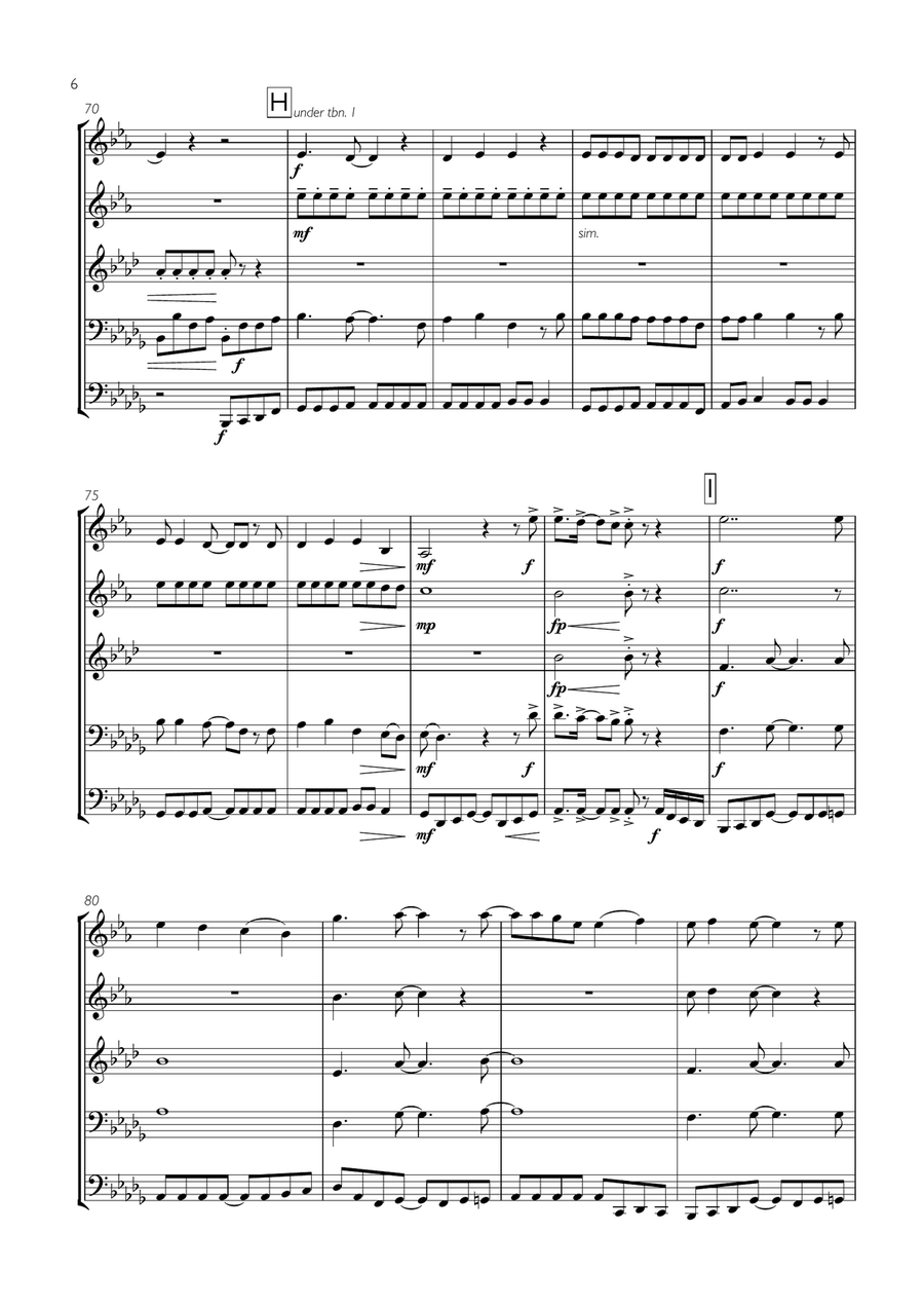 Livin' On A Prayer Brass Ensemble scores gallery preview page 6