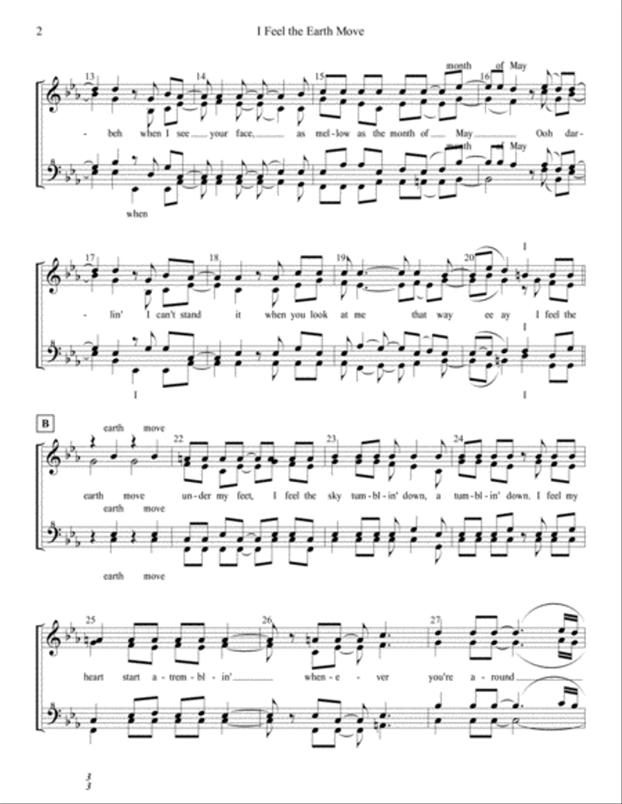 I Feel The Earth Move SSAA scores gallery preview page 2
