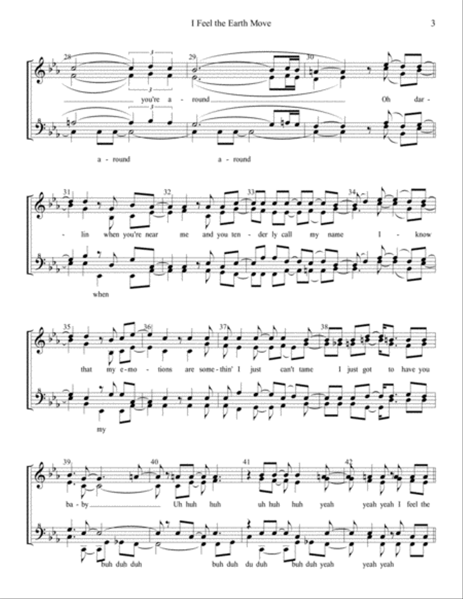 I Feel The Earth Move SSAA scores gallery preview page 3