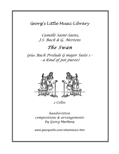 The Swan as a Cello Duo with Bach Prelude from Suite No 1!