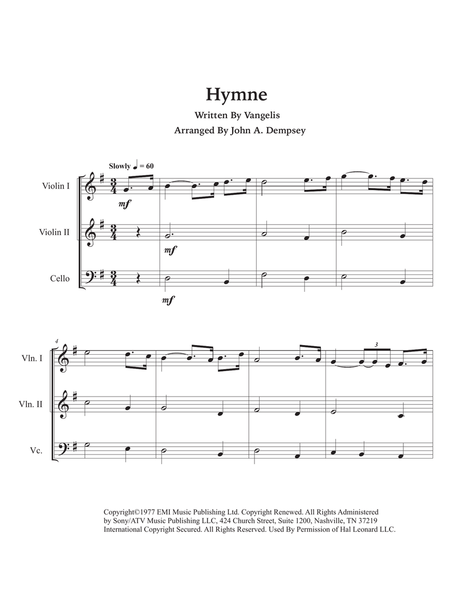 Hymne String Trio scores gallery preview page 5