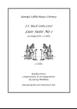 J.S. Bach Lute Suite No 1 arr. for 2 cellos