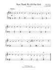 Now Thank We All Our God - for easy piano