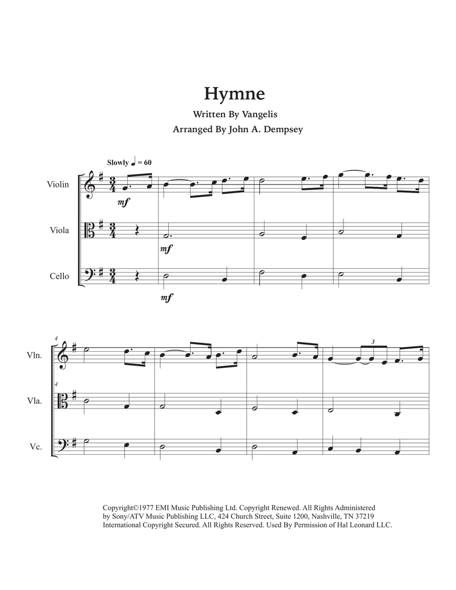 Hymne String Trio scores gallery preview page 5
