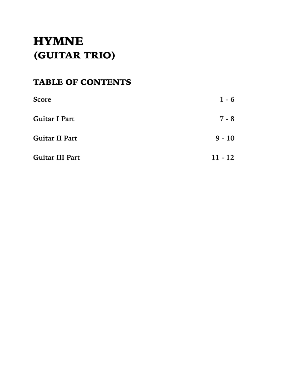 Hymne Guitar Ensemble scores gallery preview page 4