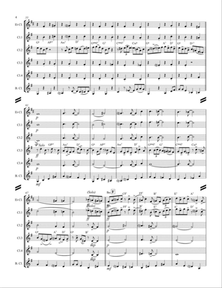 You Took Advantage Of Me from PRESENT ARMS Woodwind Ensemble scores gallery preview page 5