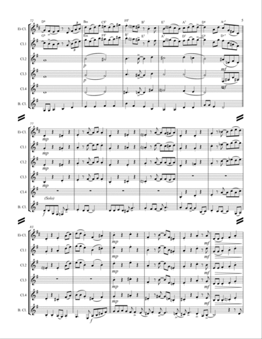 You Took Advantage Of Me from PRESENT ARMS Woodwind Ensemble scores gallery preview page 6