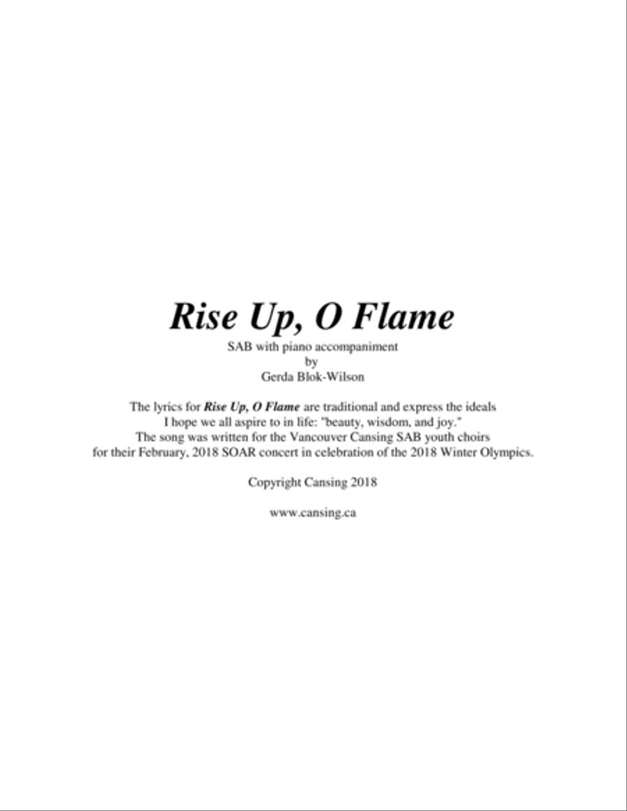 Rise Up, O Flame 3-Part scores gallery preview page 2