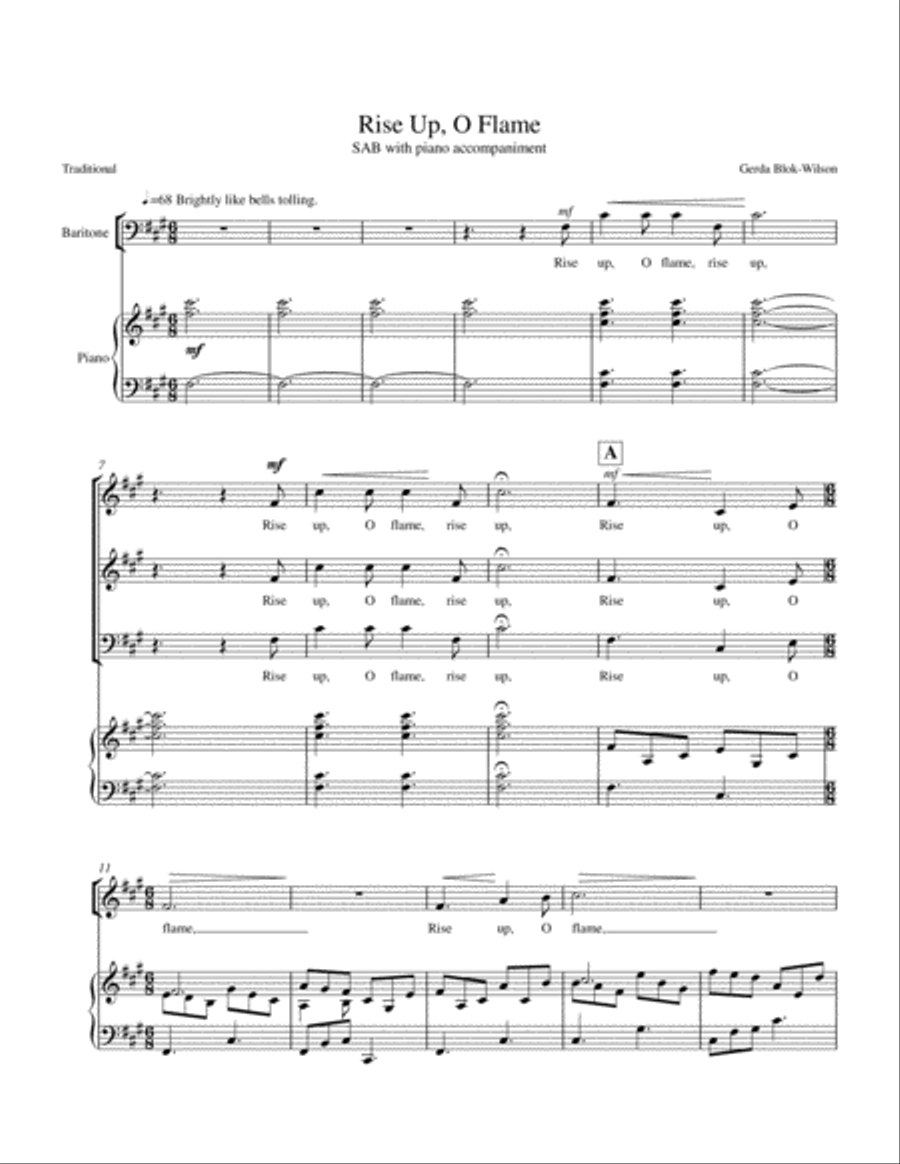 Rise Up, O Flame 3-Part scores gallery preview page 3