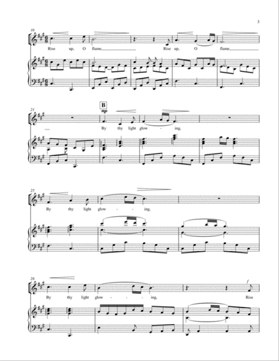 Rise Up, O Flame 3-Part scores gallery preview page 4