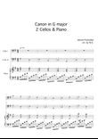 Canon in G Major 2 Cellos & Piano