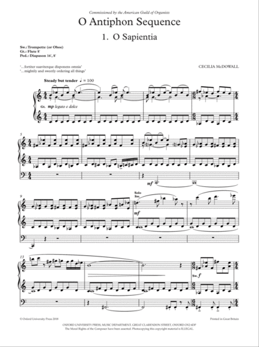 O Antiphon Sequence O Antiphon Sequence Organ Solo scores gallery preview page 2