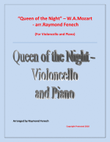 Queen of the Night - From the Magic Flute - Cello and Piano