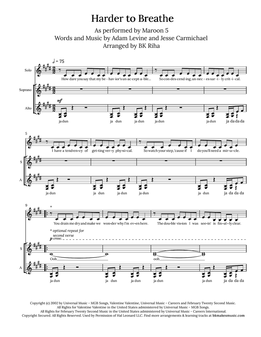 Harder To Breathe Harder To Breathe SSAA scores gallery preview page 2