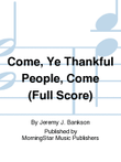 Come, Ye Thankful People, Come (Full Score) mini preview