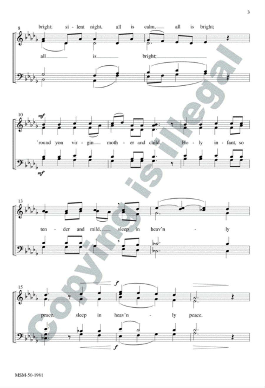 Silent Night Silent Night 4-Part scores gallery preview page 3