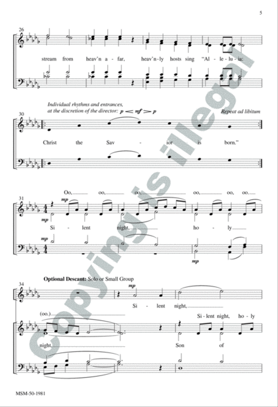 Silent Night Silent Night 4-Part scores gallery preview page 5