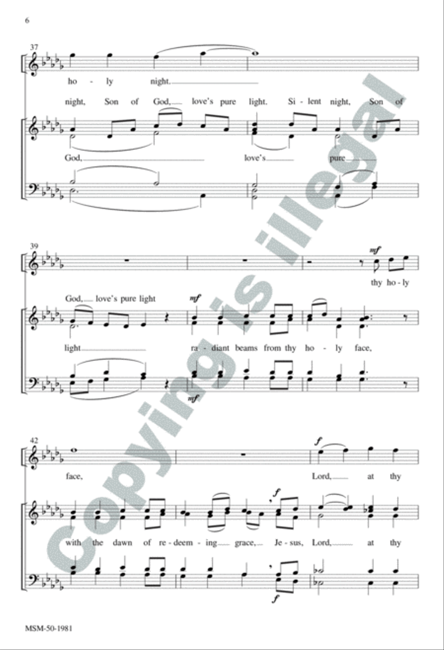 Silent Night Silent Night 4-Part scores gallery preview page 6