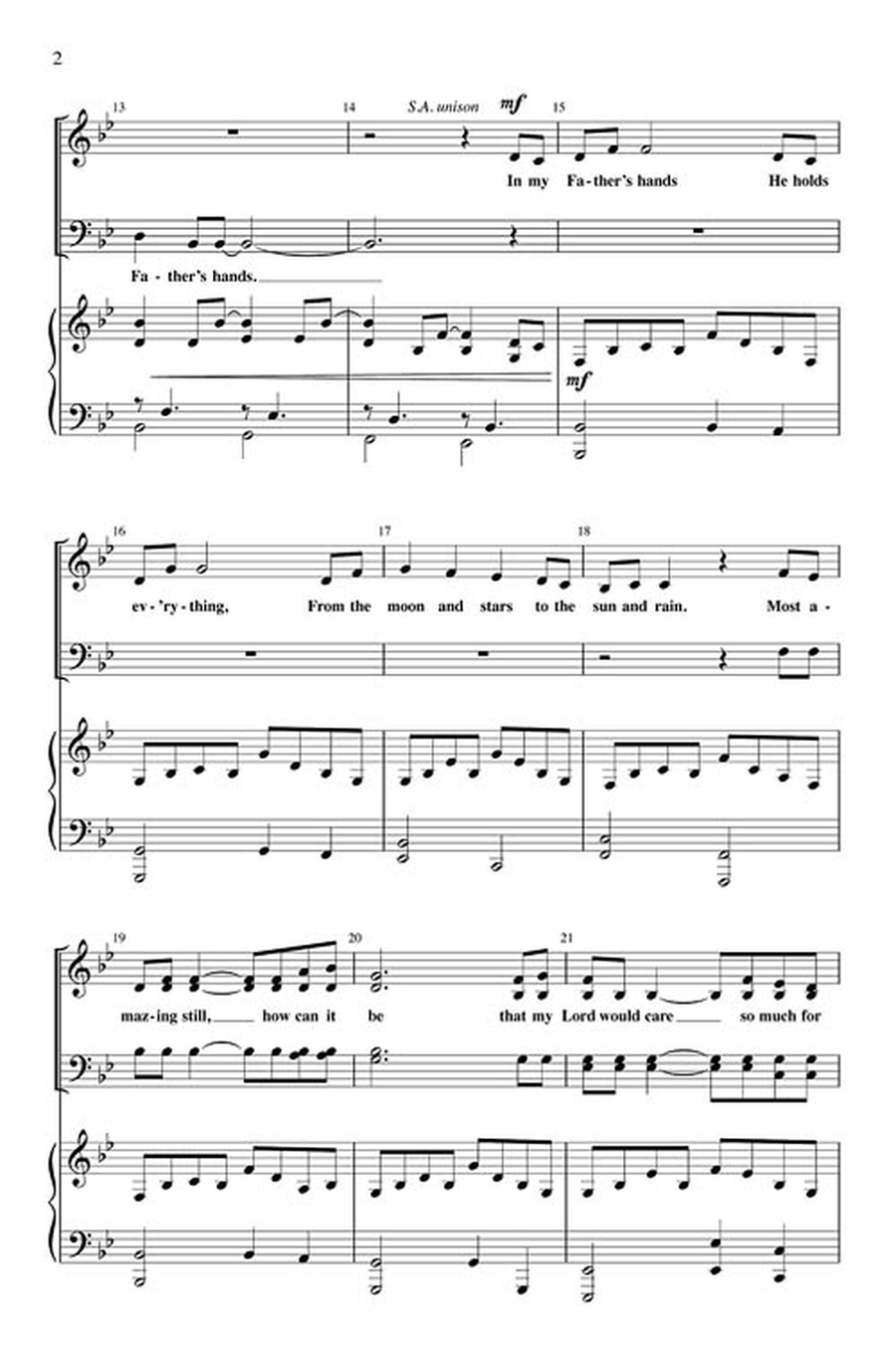 In My Father's Hands by Faye Lopez 4-Part - Sheet Music page 3