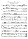 Minuet K575 Mozart Cello Piano duet mini preview