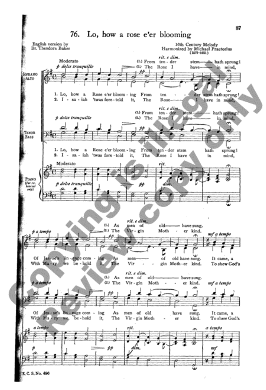 The Home and Community Song Book 4-Part scores gallery preview page 7