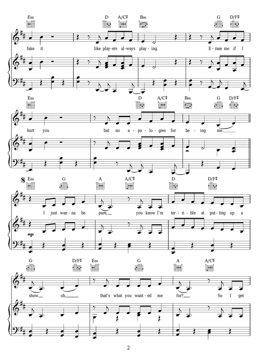 Raw Raw Piano, Vocal scores gallery preview page 2