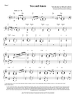 Yes and Amen - Piano