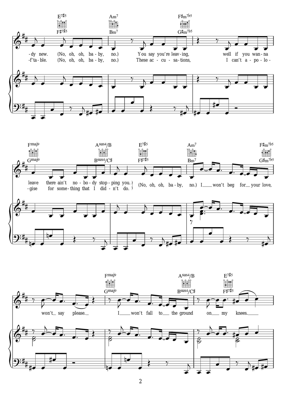 Done For Me (featuring Kehlani) Piano, Vocal scores gallery preview page 2