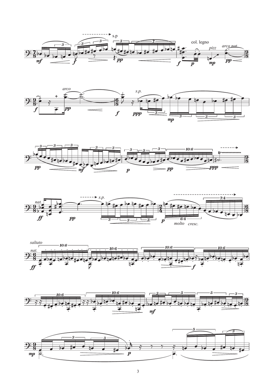 Zuhuy Kak Zuhuy Kak Cello Solo scores gallery preview page 3