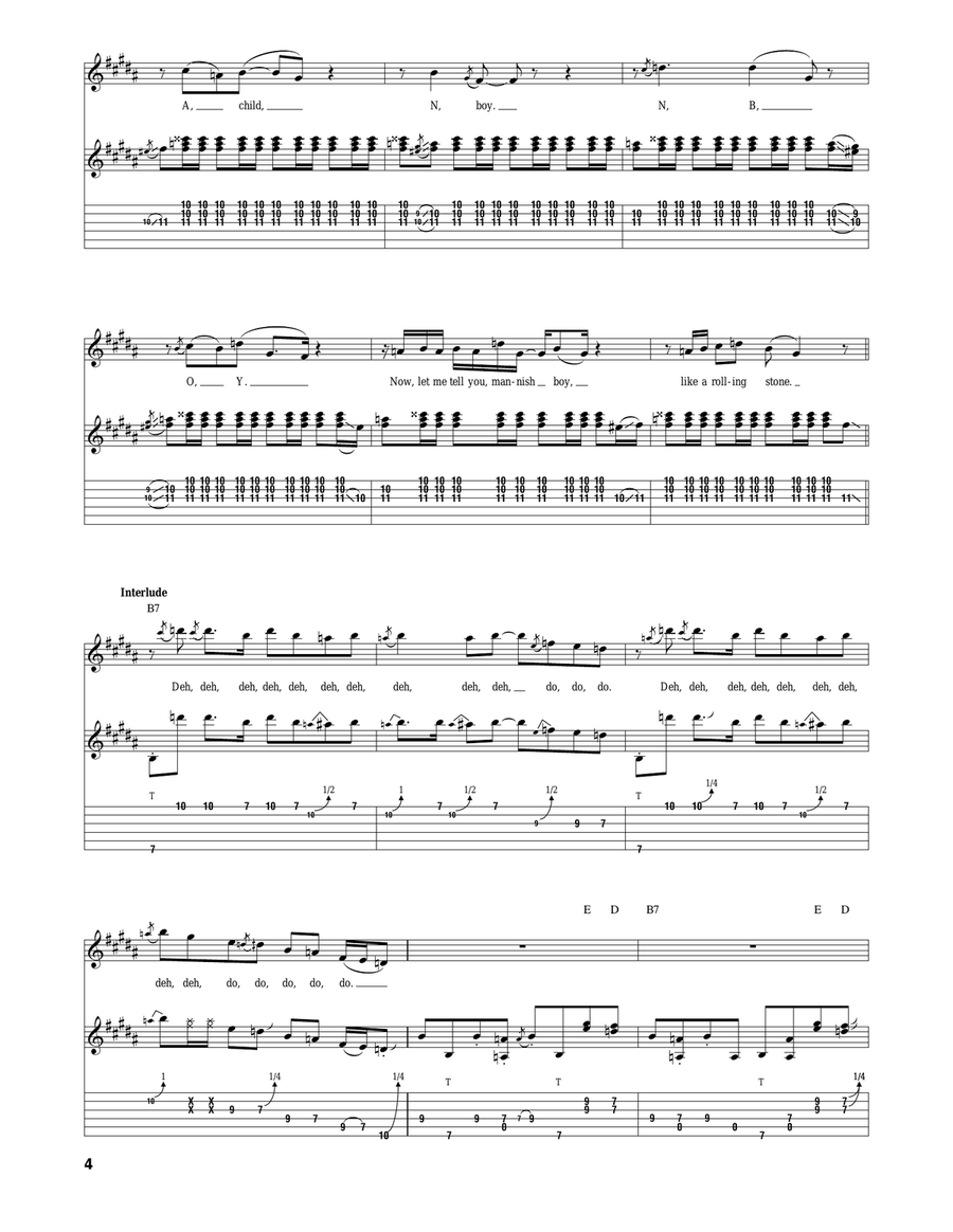 Mannish Boy Mannish Boy Acoustic Guitar scores gallery preview page 4