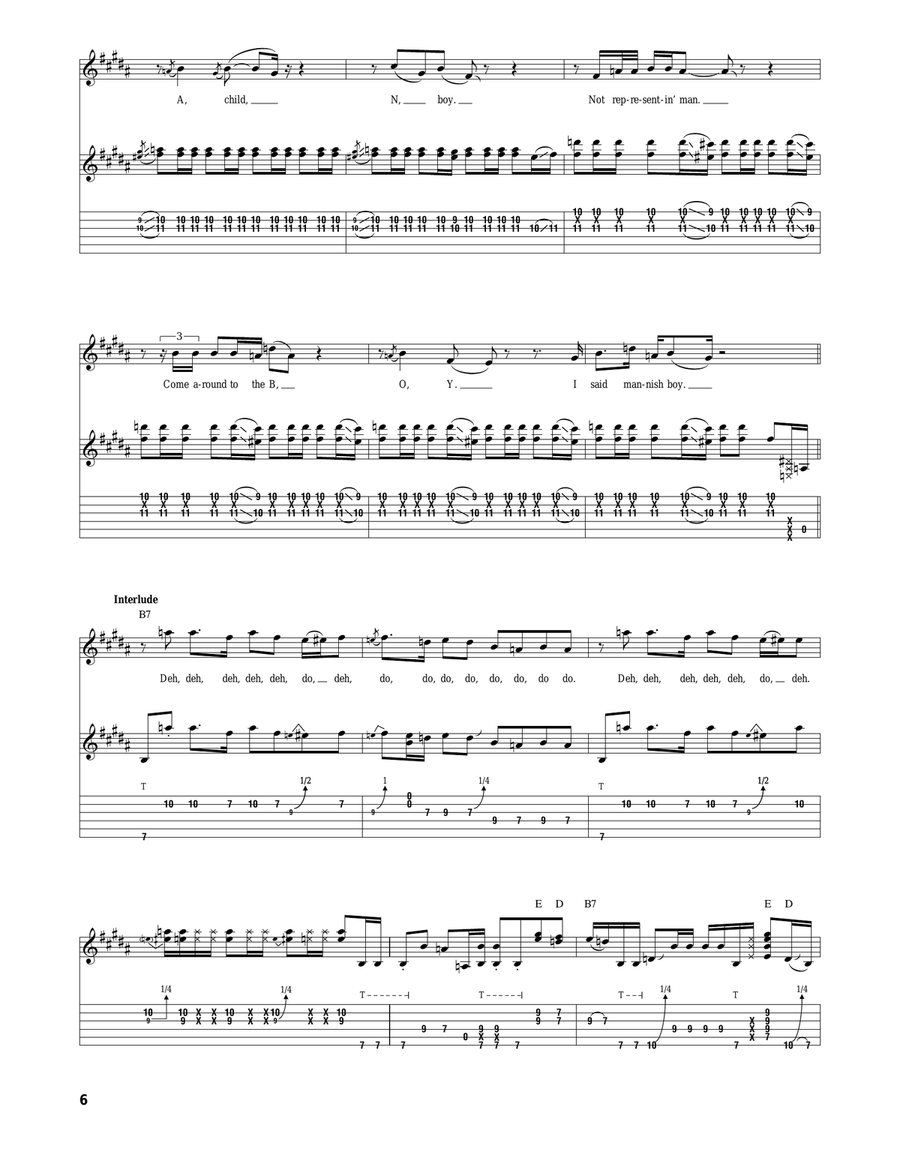 Mannish Boy Mannish Boy Acoustic Guitar scores gallery preview page 6