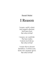 Emily Dickinson's I Reason