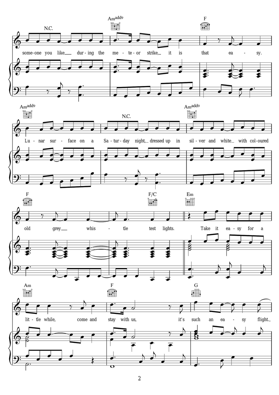 Four Out Of Five Four Out Of Five Piano, Vocal scores gallery preview page 2
