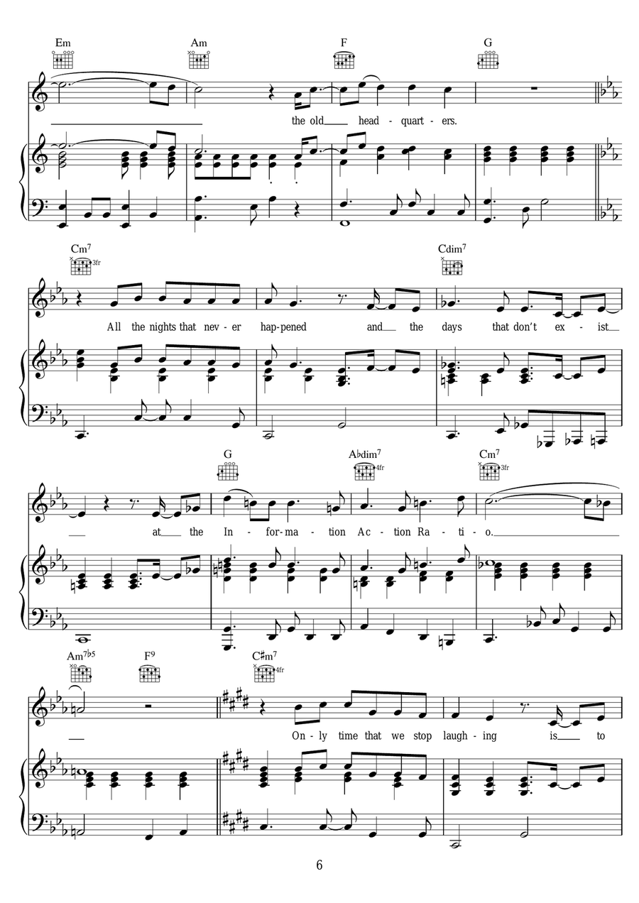 Four Out Of Five Four Out Of Five Piano, Vocal scores gallery preview page 6