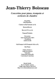 Jean-Thiuerry Boisseau Concertino for Piano, Trumpet in Bb and Orchestra, score and solo parts