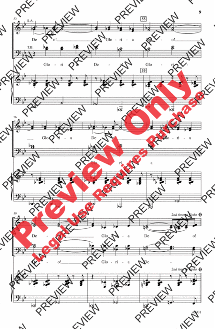 Jazz Gloria Deo 4-Part scores gallery preview page 8