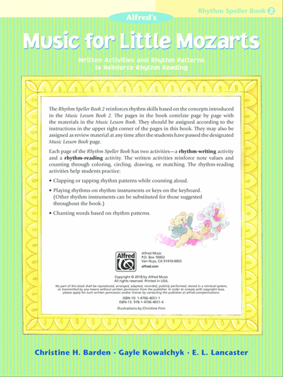Music for Little Mozarts -- Rhythm Speller, Book 2 Piano Method scores gallery preview page 2