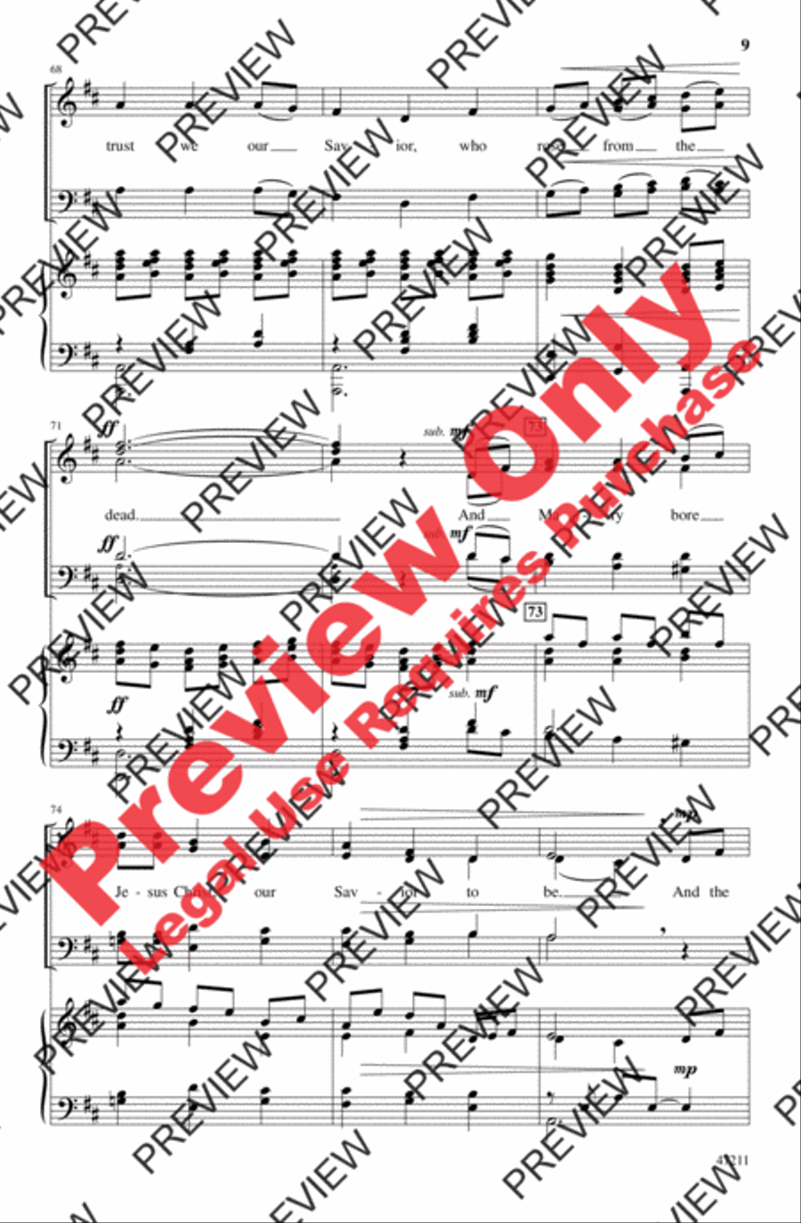 Sans Day Carol Sans Day Carol 4-Part scores gallery preview page 8
